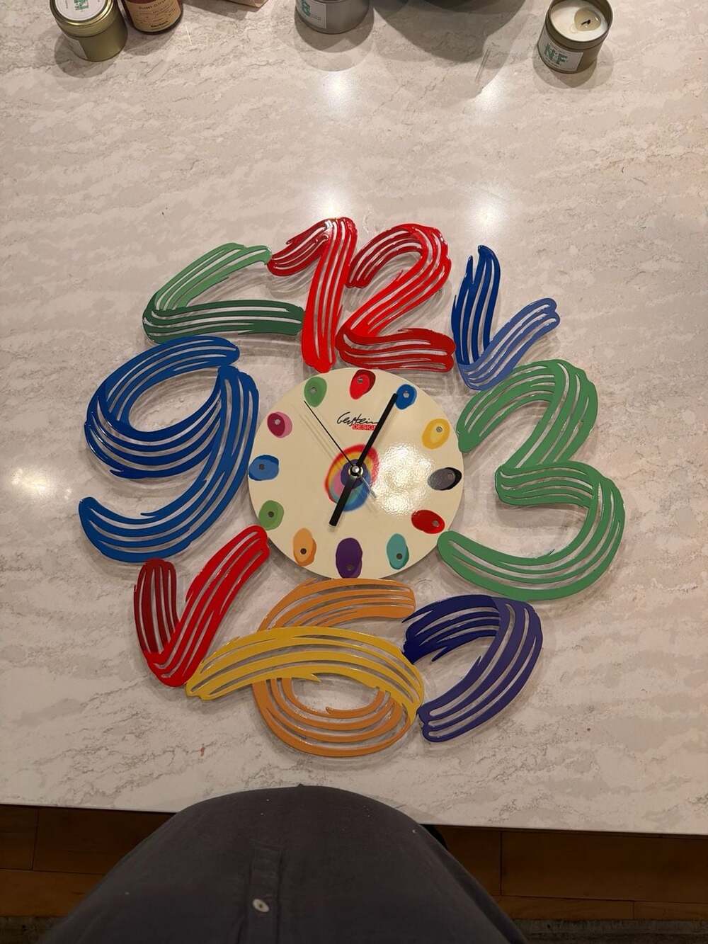 David Gerstein Art Time Laser Cut‎ Metal Decorative Wall Clock